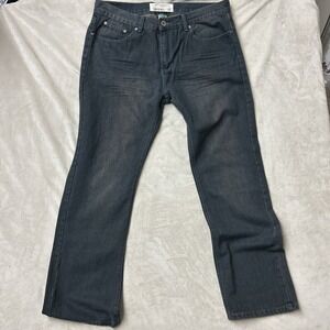 Ecko Unltd Mens Jeans 36x32 Blue Relaxed Fit Straight Denim Baggy Streetwear Y2K